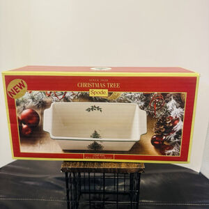 Spode Christmas Tree Loaf Pan 11.75”x5.5” Baking Dish with Christmas Tree Motif